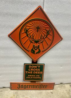 Jagermeister metal bar sign