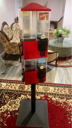 Red 8-compartment Bulk Candy Vending Machine