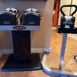 Powerblock & Kettle Weight + Stands