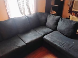 2 piece black sectional