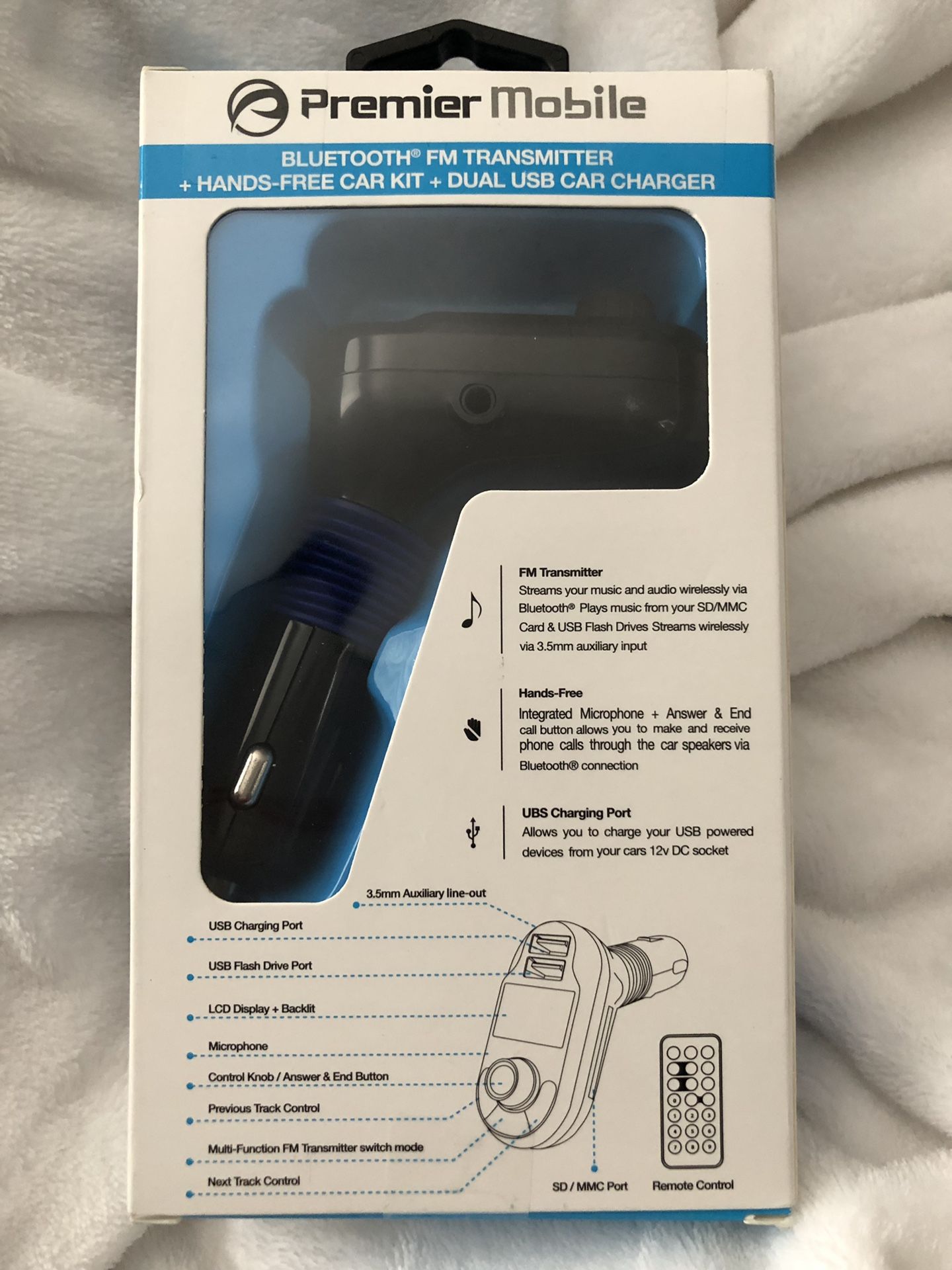 Premier Mobile BLUETOOTH FM TRANSMITTER PWFMT4 for Sale in Moreno