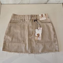 Sincereley Jules Tan Denim Skirt 5/26