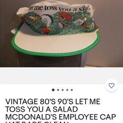 Vintage McDonald's Employee Hat