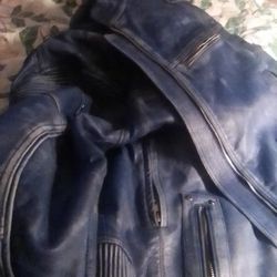 A Blue Leather Jacket 
