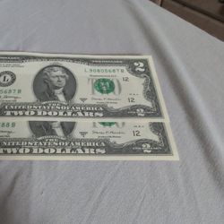 2017 A Series Consecutive $2 Bills