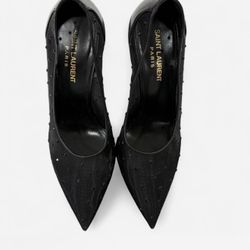 Saint Laurent sheer mesh heels