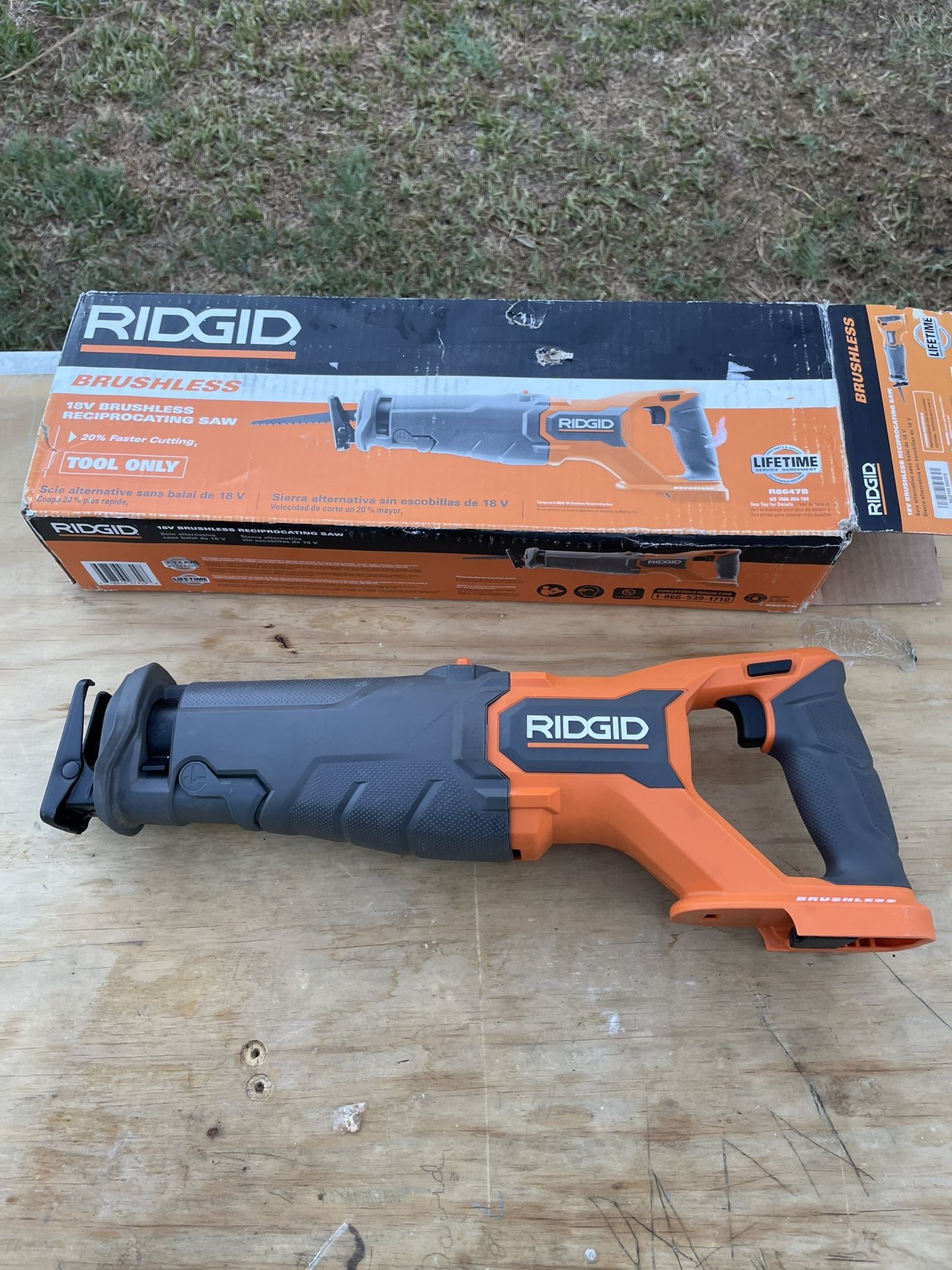 Ridgid Cordless Brushless 18v Reciprocating Saw Tool Only 