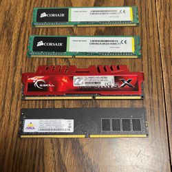 Assorted RAM (3x DDR3, 1x DDR4)