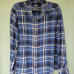 MEN'S PLAID SHIRT LONG SLEEVES-XL