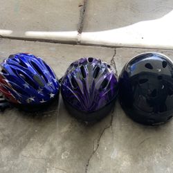 3 Sport Helmets-hardly Used