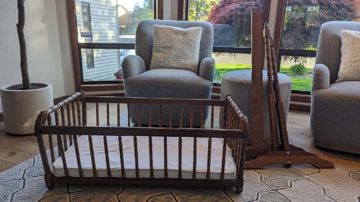 Vintage Jenny Lind Baby Cradle
