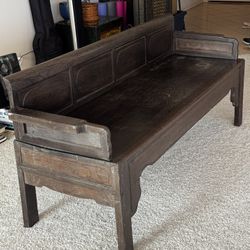Antique Chinese Hardwood Bench