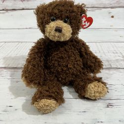 Ty Classic Shaggy Brown and Tan Teddy Bear 12" Plush 2010 Stuffed Animal Toy 