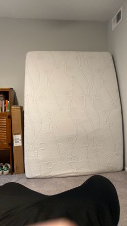Full sized foam mattress - clean - with bedframe