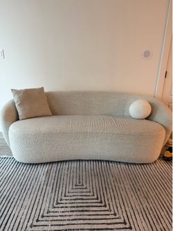 Ivory Boucle Sofa
