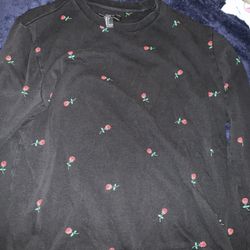 Rose Black Sweatshirt 