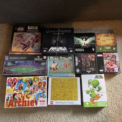 Assorted Gaming Pop Culture Puzzles Lego Etc.
