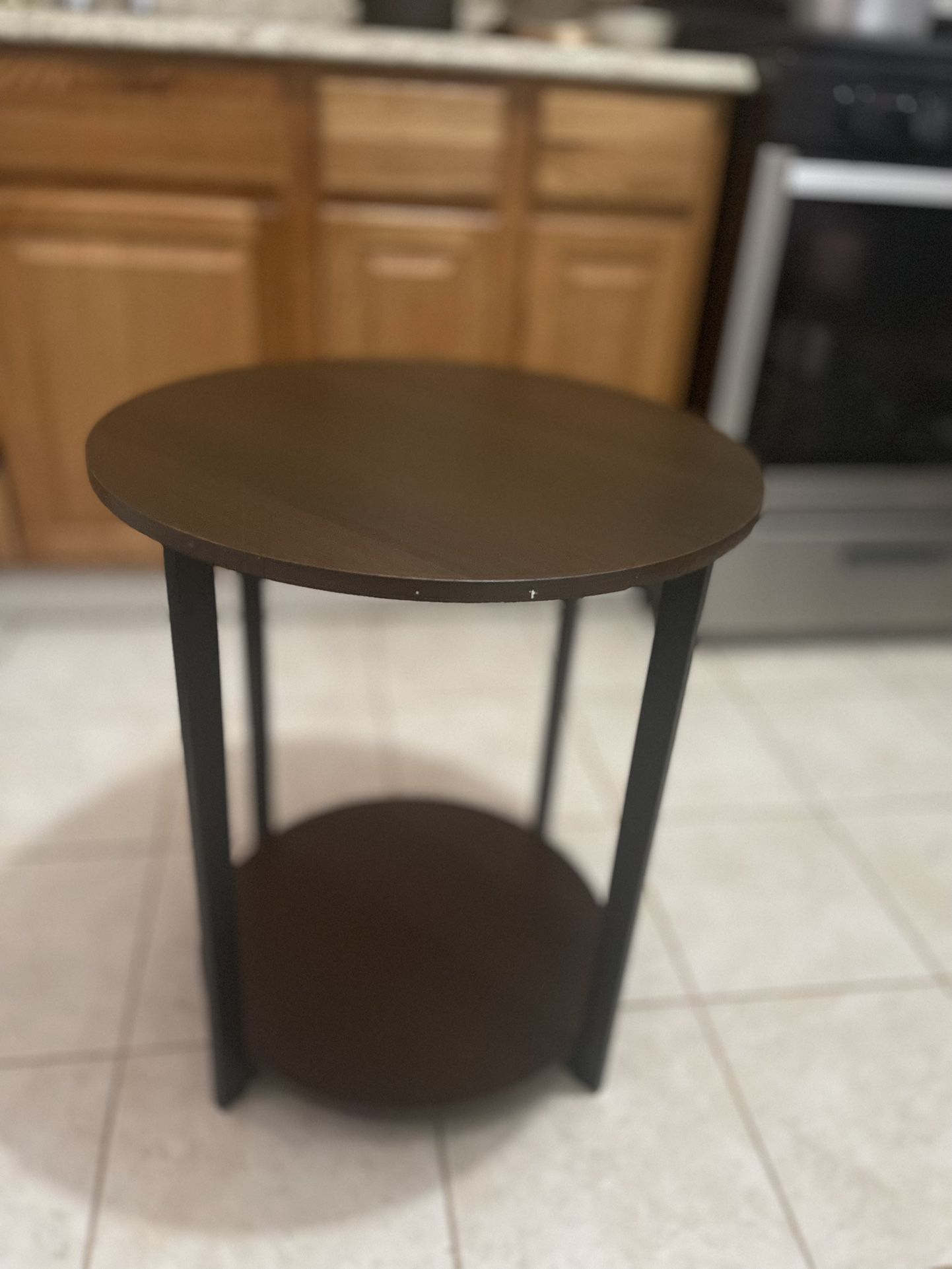 Round Layered End Table 