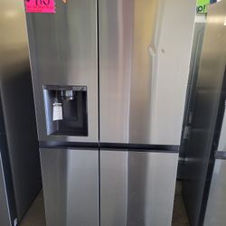 New LG Side By Side Refrigerator 27 Cubic Feet 