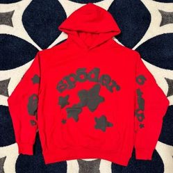 Sp5der Beluga Hoodie Red Size Large