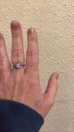 Pink opal ring