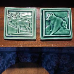 Pair of Hammond Bay Art Studio Tiles (4” x4”)