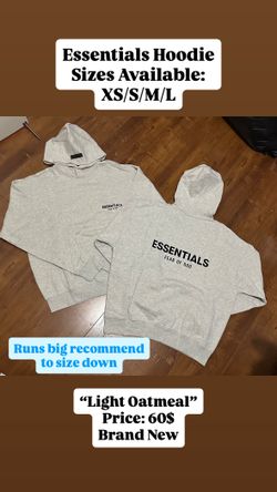 Essentials Light Oatmeal Hoodie