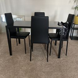 Black Dining Set 