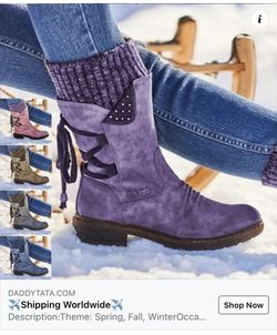 Purple Boot Size 7. News Never Use. $35