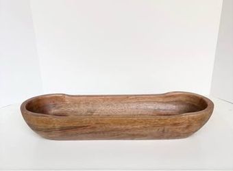 18” Long Wood Dough Bowl