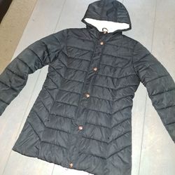 Girls Long Puffer Jacket Parka 