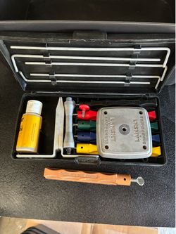 Lansky Professional Sharpening System with Leather Stropping Polishing Hone