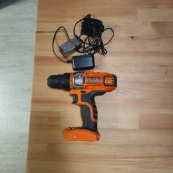 Black & Decker Power Drill And Charger NO BATTERY