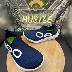 Oofos OOmg Sport Slip-On Recovery Navy White Sole Mens Sz 8