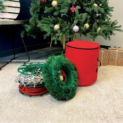 Holiday Living 3 Count Jumbo Multi Purpose Reel Storage Container Wheels NEW