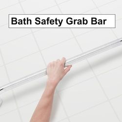 NEW 24” Chrome Bath Safety Grab Bar for Support When Using the Shower, Tub or Toilet (300 lbs. Weight Capacity) - 6 Stainless Steel Screws Included
