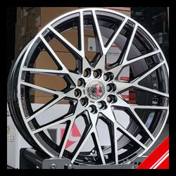 Brand New 18" TL LIMIT 5x114.3 / 5x100 Black Machine Wheels