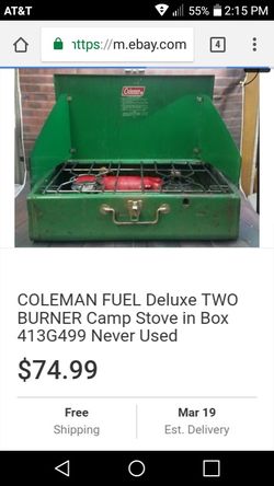 Coleman 2 burner stove top