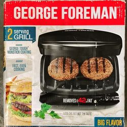 George Foreman Grill 2 Servings Brand New