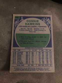 1975-76 Los Angeles Lakers Connie Hawkins Basketball ball card Thumbnail