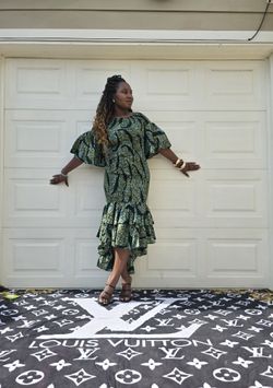 Mermaid Long Dress, African Casual Dress