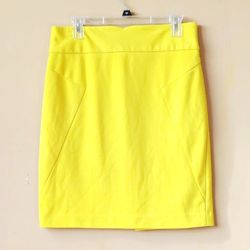 Grace  Yellow Mustard Classic Pencil Skirt Women's Size 10 P Petite 
