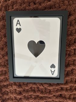 Ace of Hearts Framed Wall Art 6x8