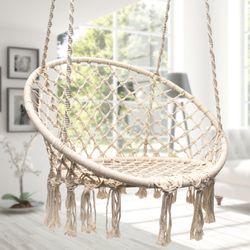 Indoor/Outdoor Macramé Hammock Chair