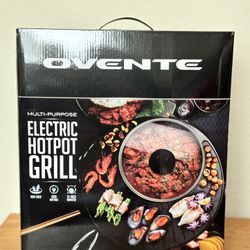 Ovente Multi-Purpose Electric Hotpot Grill 
