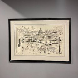 Signed Vintage Lithograph By George Backer