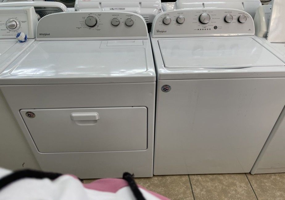 Whirlpool Top Loader Set Washer And Dryer Appliances