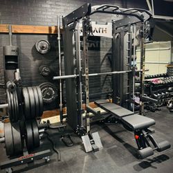 Smith Machine , Squat Rack , Bench Press , Leg Press , Pulley System Machine For Your Weights 