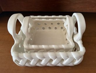Vintage Ceramic Basket Set