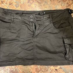 Brown Cargo Skirt